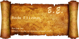 Bede Elizeus névjegykártya